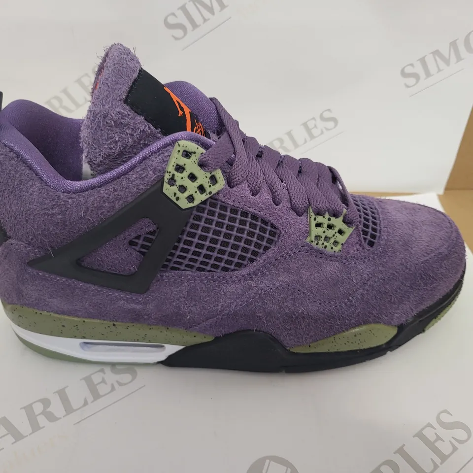 CANYON PURPLE/GREEN TRAINERS IN THE STYLE OF AIR JORDANS - SIZE 5 UK