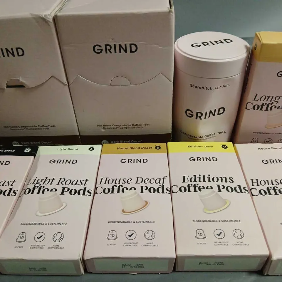 LOT OF ASSORTED GRIND COFFEE PODS IN VARIOUS FLAVOURS