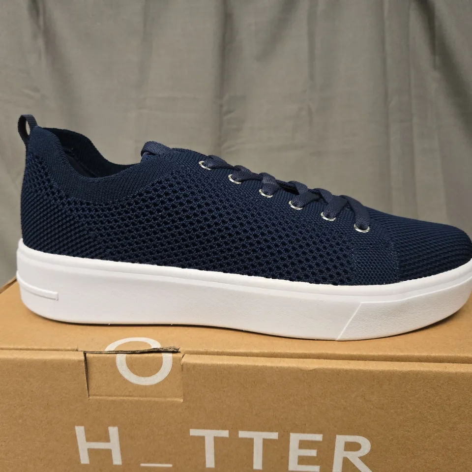 BOXED HOTTER COMET DENIM NAVY TRAINERS - UK 7 