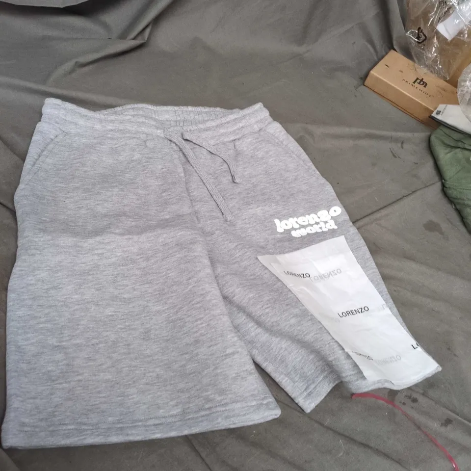 LORENZO MEN'S GREY SWEATPANTS WITH LOGO POCKET