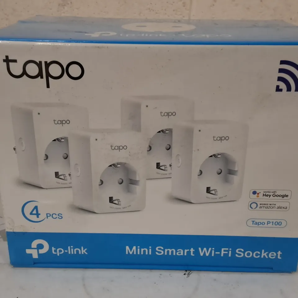 SEALED TAPO 4-PACK OF MINI SMART WIFI SOCKETS