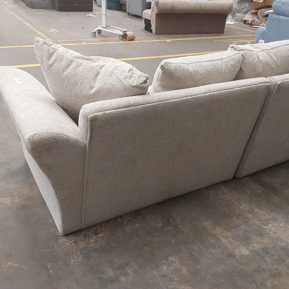 QUALITY DESIGNER CHUNKY WEAVE UPHOLSTERED SOFA 