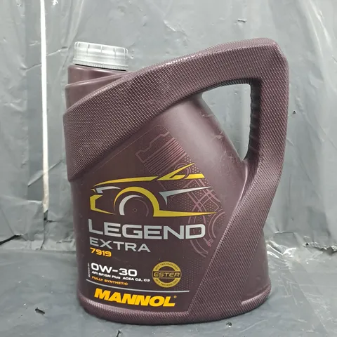 MANNOL 7919 LEGEND EXTRA 0W 30 FULLY SYNTHETIC LONG LIFE ENGINE MOTOR OIL 5 LTR