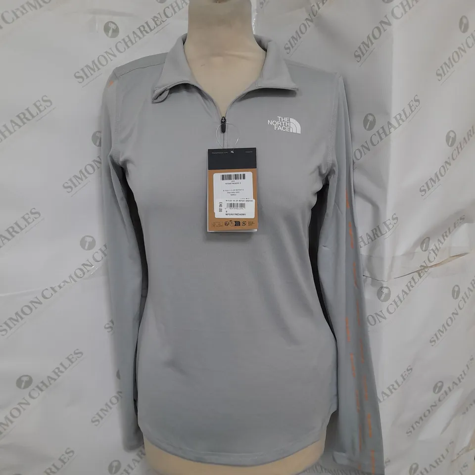 THE NORTH FACE 1/4 ZIP REPEAT GRAPHIC GREY JACKET SIZE S RRP £40
