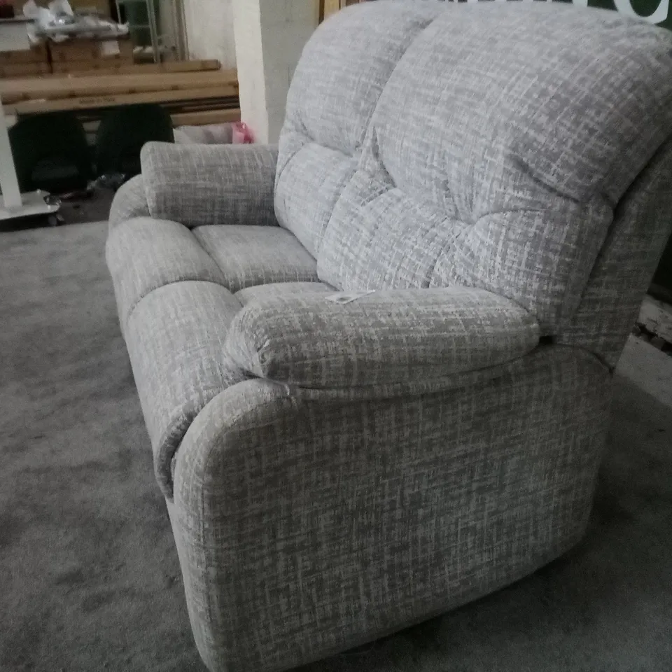 QUALITY DESIGNER 2 SEATER SOFA - GREY FABRIC 
