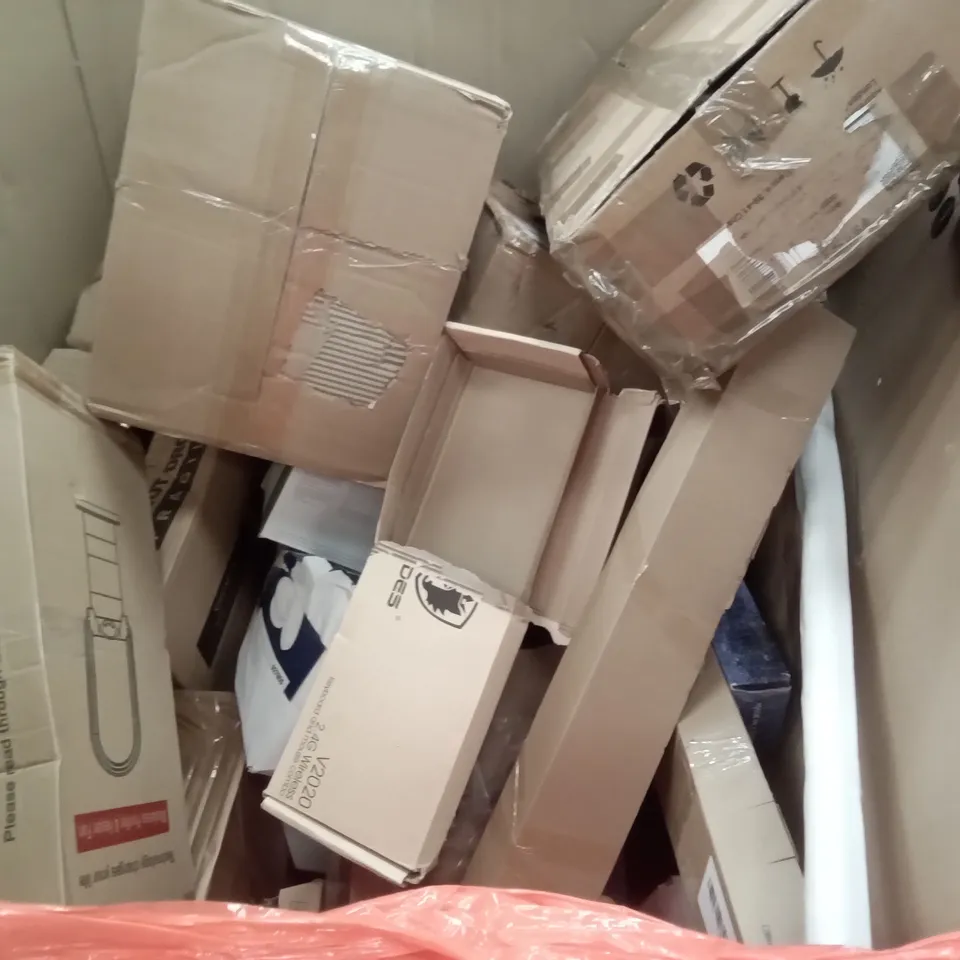 PALLET OF ASSORTED ITEMS INCLUDING DEDAKJ HOUSEHOLD OXYGEN CONCENTRATOR, ELECTRIC JACK FOR CAR, PURPLE HOVER BOARD, YUOTA LED LIGHT, OSTBA
