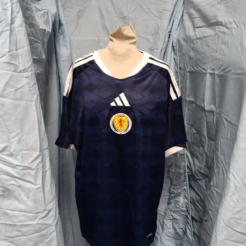 ADIDAS FOOTBALL JERSEY BLUE WITH CREST BADGE – XL