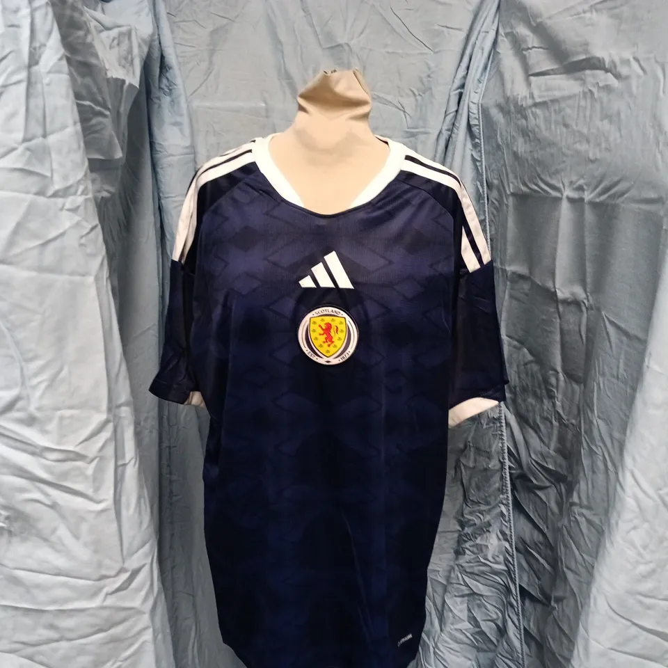 ADIDAS FOOTBALL JERSEY BLUE WITH CREST BADGE – XL