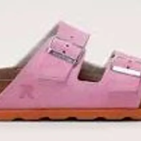 BOXED PAIR OF REIKER TWO STRAP LEATHER SANDALS - UK SIZE 6