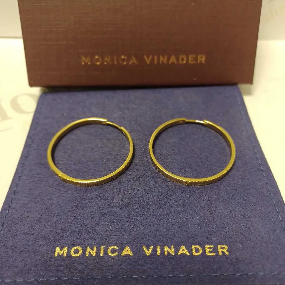 MONICA VINADER GOLD HOOP EARRINGS 