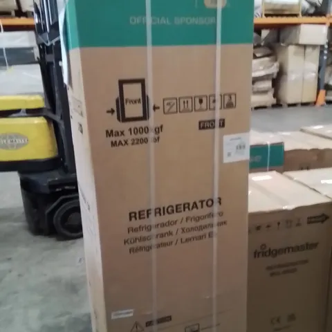 BOXED FRIDGEMASTER RB327N4WWE TOTAL NO FROST, FREESTANDING FRIDGE FREEZER - WHITE