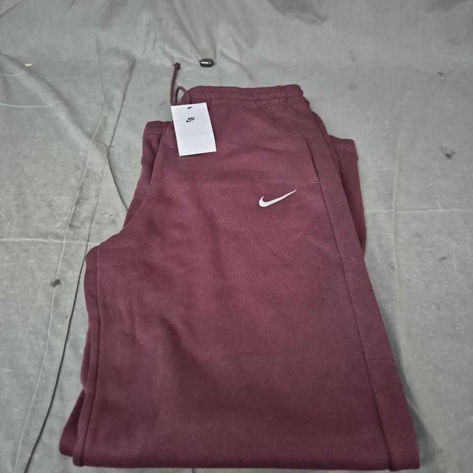 NIKE WOMEN'S BURGUNDY JOGGERS – UK M