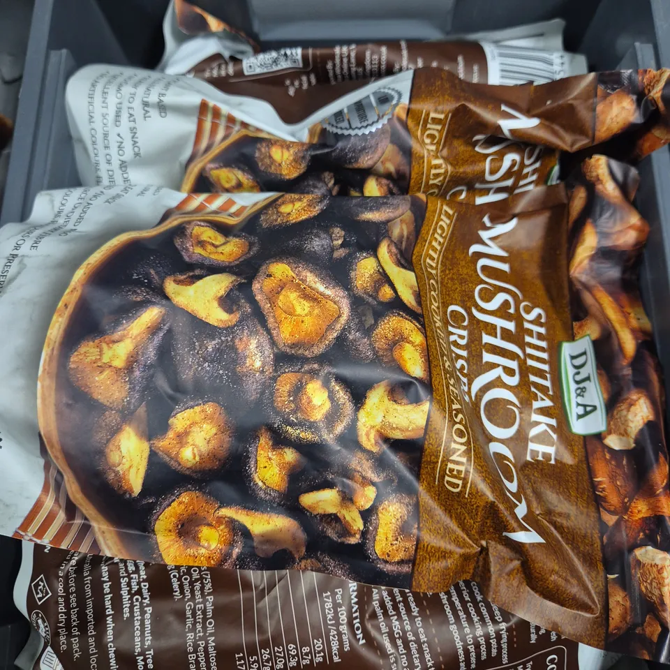 8 X SEALED DJ&A SHITAKE MUSHROOM CRISPS 