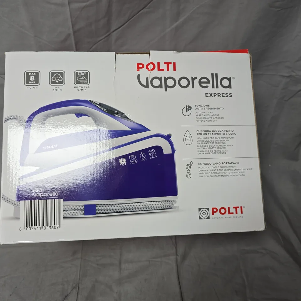 POLTI VAPORELLA EXPRESS STEAM IRON –BOXED