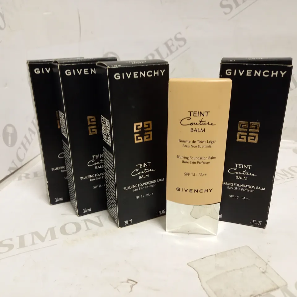 LOT OF 4 GIVENCHY TEINT COUTURE BLURRING FOUNDATION BALM 30ML IN 3 NUDE SAND