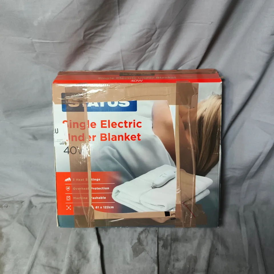 BOXED STATUS SINGLE ELECTRIC UNDER BLANKET 40W