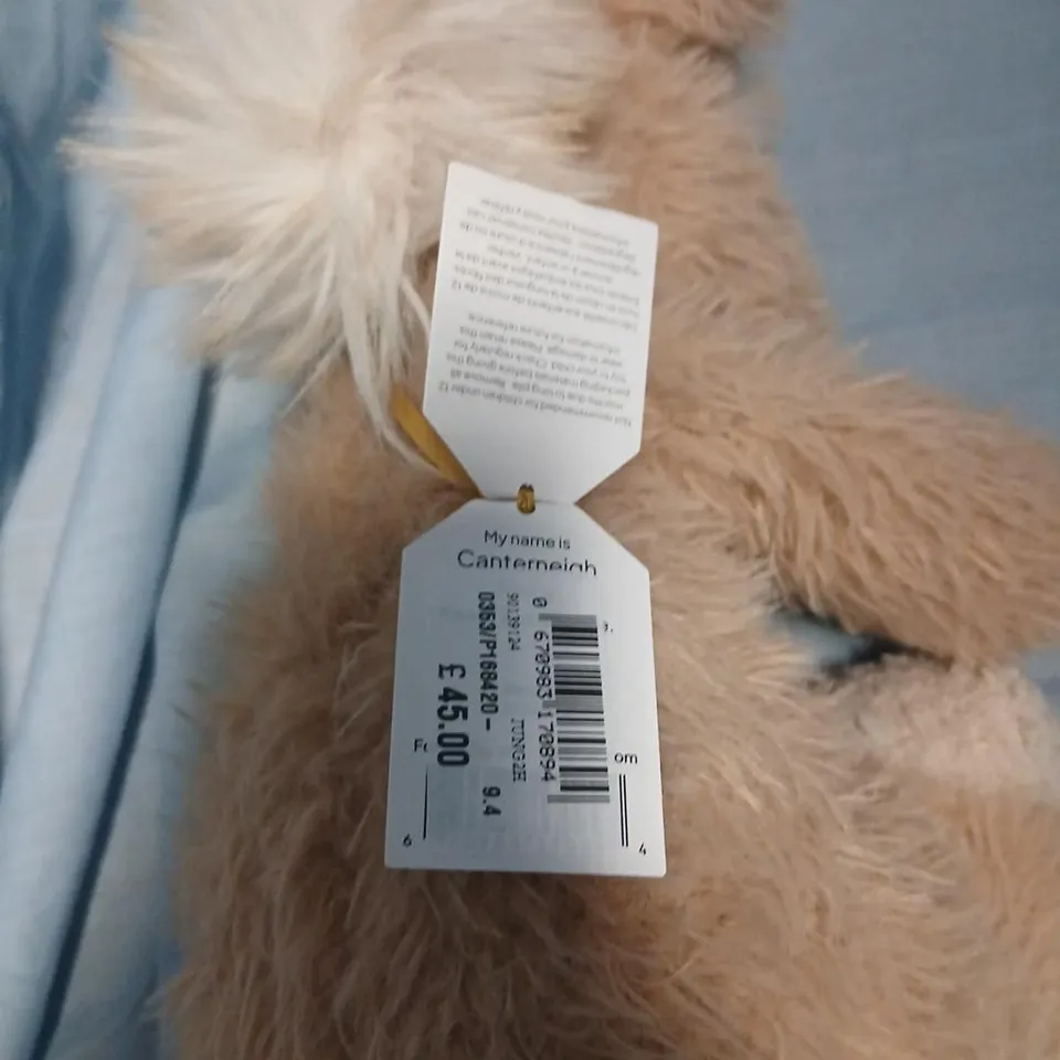 JELLYCAT CANTERBURY PLUSH – BEIGE SOFT TOY WITH LONDON TAG