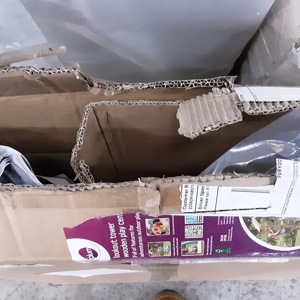 BOXED LOOKOUT TOWER WOODEN PLAY CENTRE - MISSING PARTS