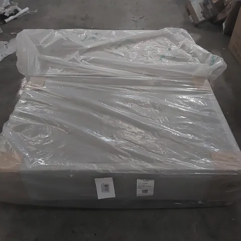 BAGGED 5FT KING SIZE 4 DRAWER DIVAN BASE - LIGHT GREY FABRIC (2 ITEMS)