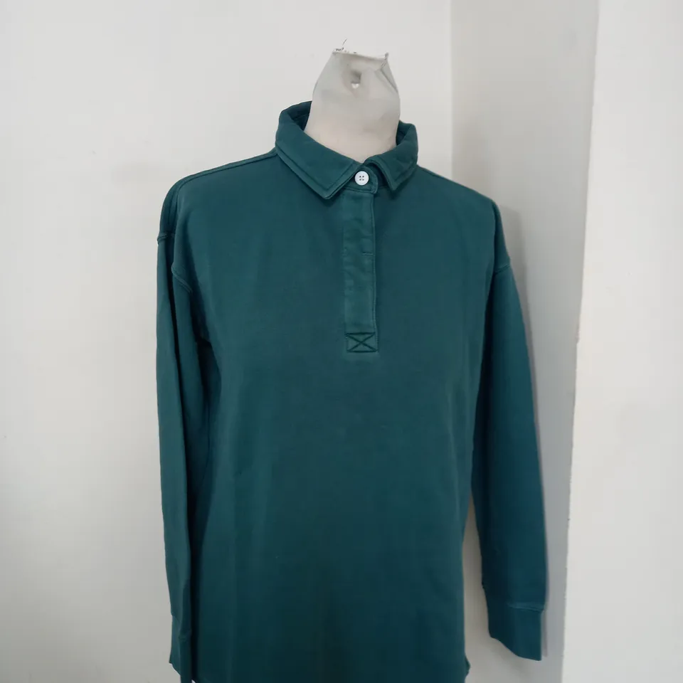 BEAFORT AND BLAKE GREEN LONG SLEEVE POLO SIZE S