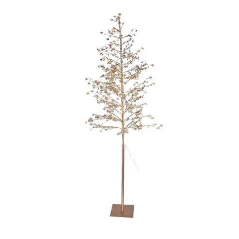 BOXED OUTLET ALISON CORK PRE LIT JEWELED TREE IN ROSE GOLD - COLLECTION ONLY