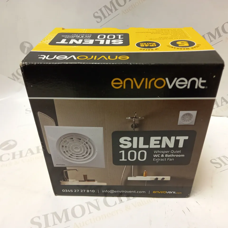 BOXED ENVIROVENT SILENT 100 EXTRACTOR FAN