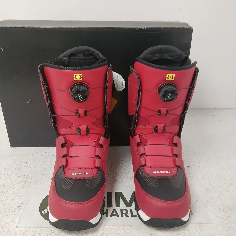 DC SHOES SHUKSAN MEN'S SNOWBOARD BOOTS – RACING RED, UK 10.5 (US 11.5)