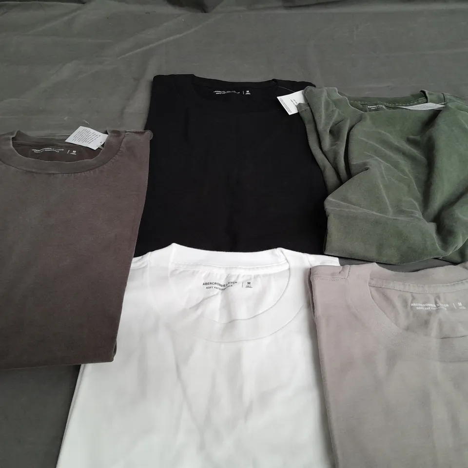 SET OF 5 ABERCROMBIE & FITCH T-SHIRTS - MEDIUM