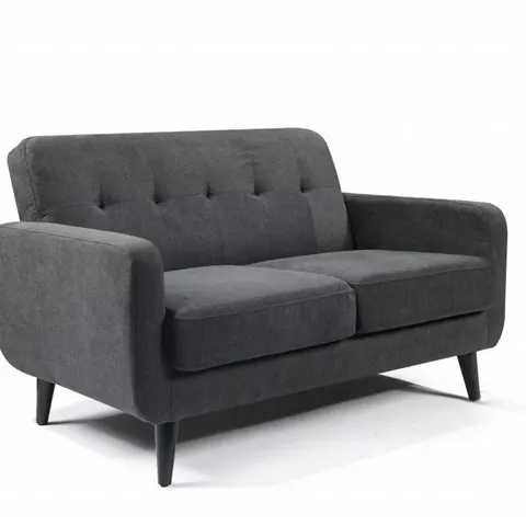 BOXED OSLO FABRIC 2 SEATER SOFA - SLATE  (1 BOX)