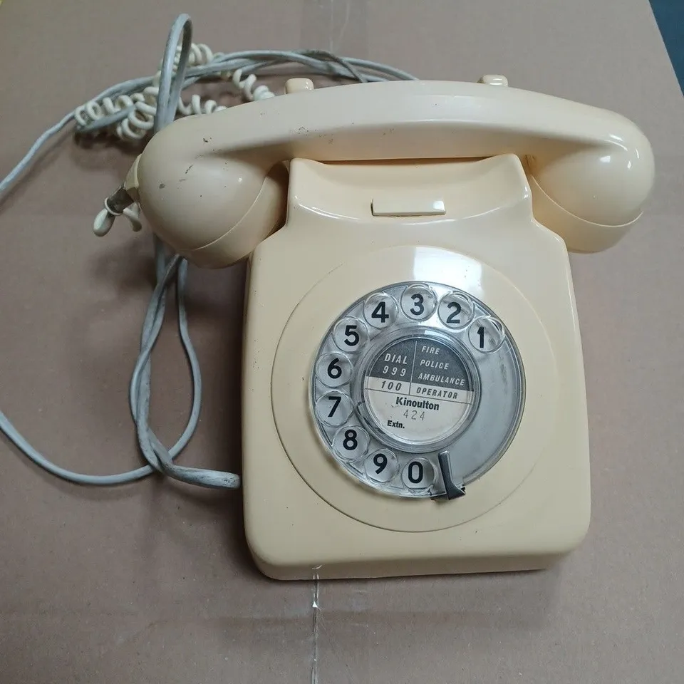 VINTAGE ROTARY HOME PHONE YELLOW