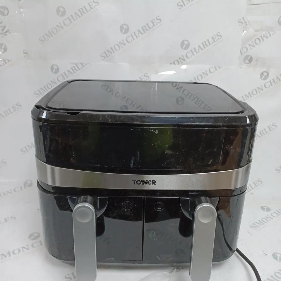 BOXED TOWER 9 LITRE DUAL BASKET AIR FRYER