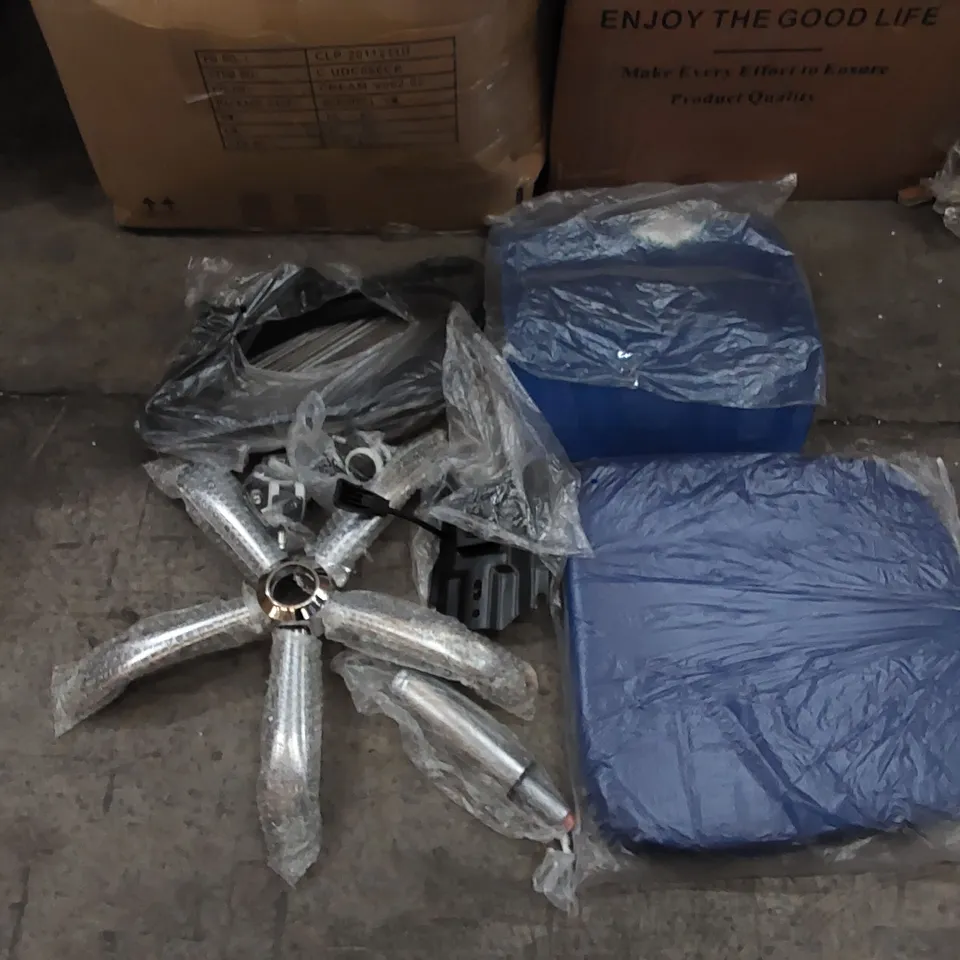 BOXED BLUE MESH OFFICE CHAIR (1 BOX)