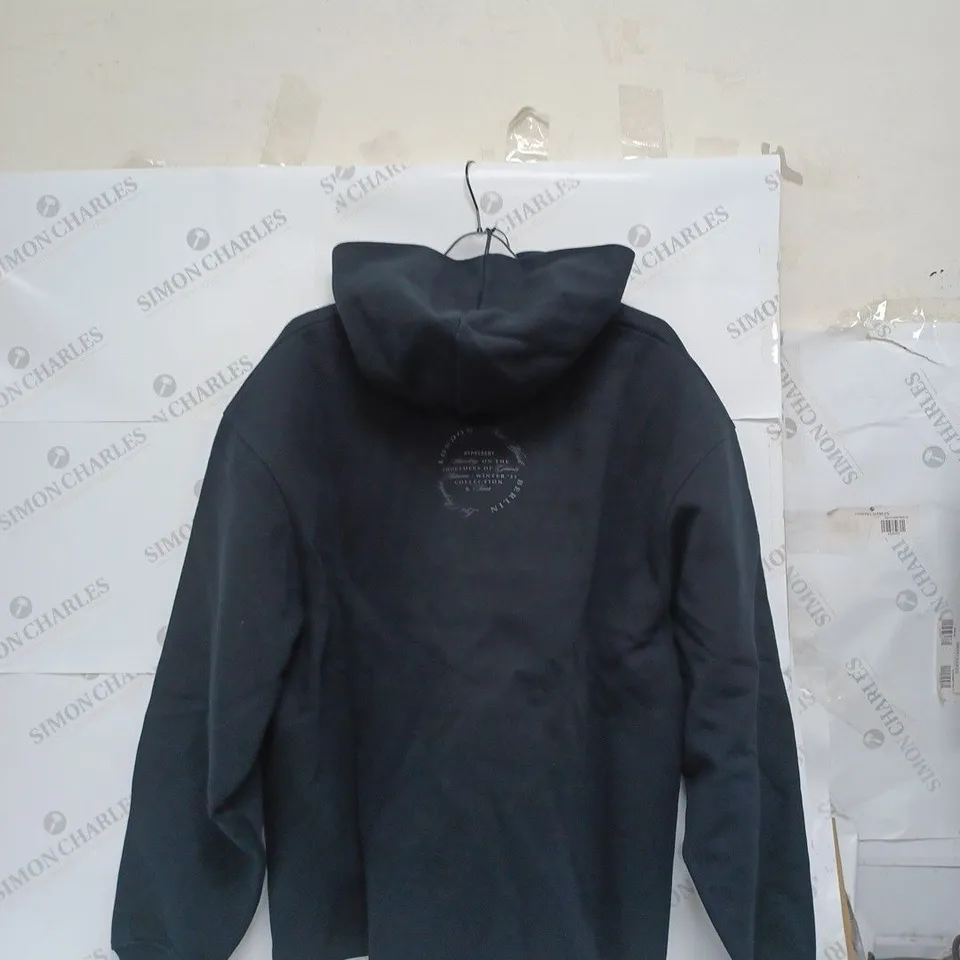 REPRESENT SEASON TOUR RELAXED HOODIE - JET BLACK MEDIUM 