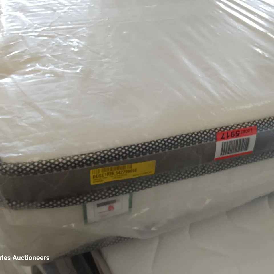 QUALITY BAGGED 3' SINGLE CALTHORPE PILLOW TOP POCKET SPRUNG MATTRESS 