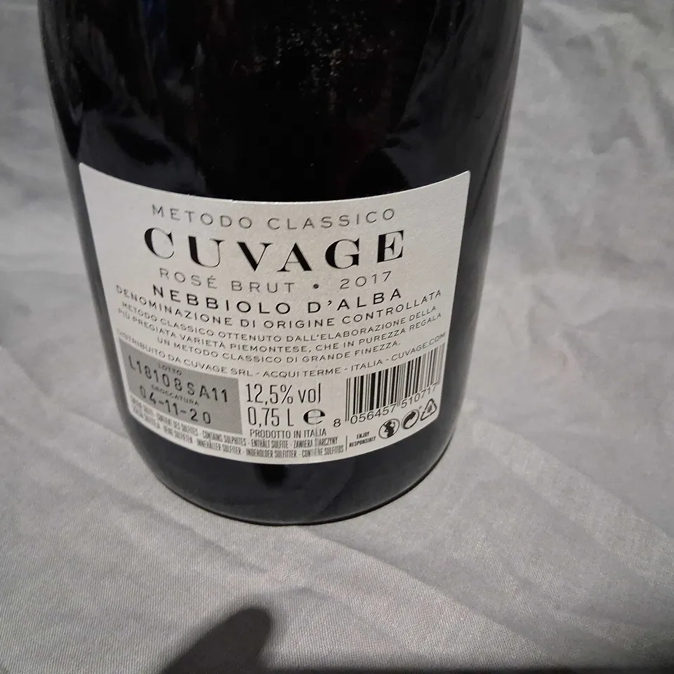CUVAGE ROSÉ BRUT NEBBIOLO D'ALBA 2017 – MILLESIMATO