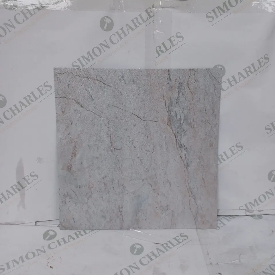 BOX TO CONTAIN APPROX. 50 X TILE SHAPED MARBLE EFFECT FLOORING SQUARES