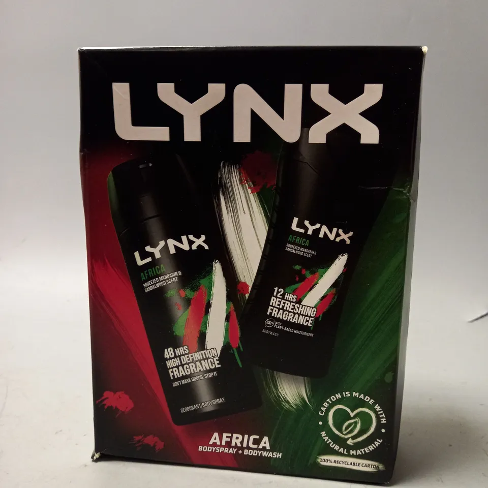 BOXED LYNX AFRICA BODYSPRAY AND BODYWASH