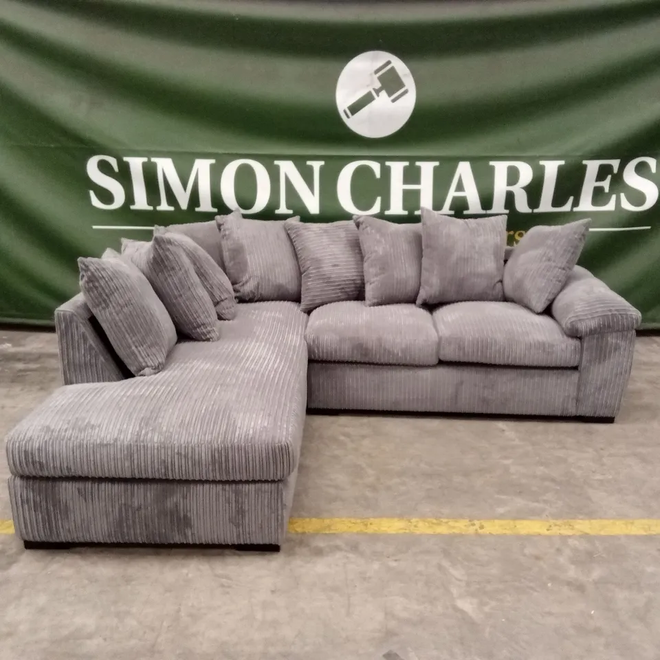 AMALFI LEFT HAND SCATTER BACK FABRIC CORNER CHAISE SOFA RRP £819