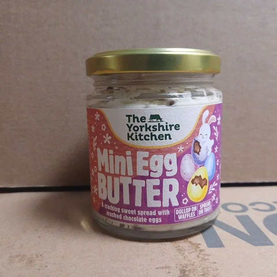 BOX OF APPROXIMATELY 10 JARS OF MINI EGG BUTTER