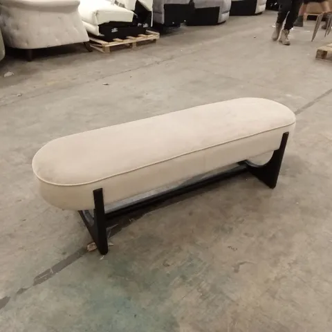 DANETTI ORLAN CHAMPAGNE VELVET 3 SEATER BENCH WITHOUT BACKREST
