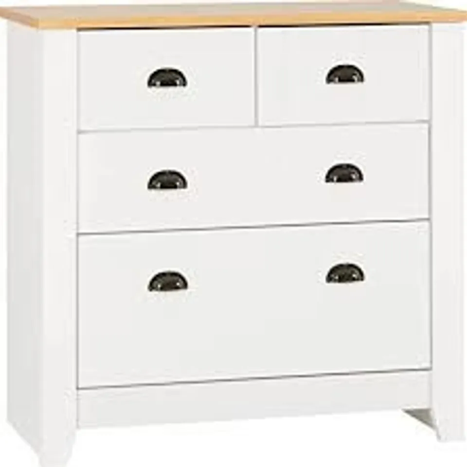 BOXED LUDLOW 2 PLUS 2 DRAWER CHEST - WHITE 