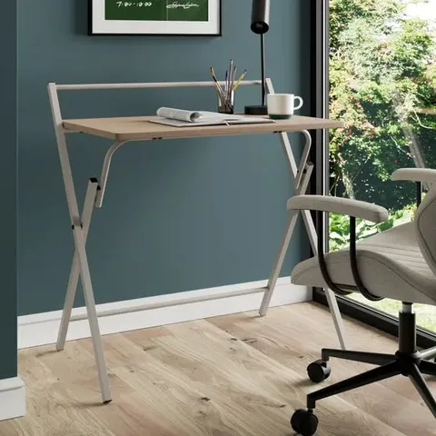 BOXED EVELYN FOLDING DESK - LIGHT OAK EFFECT (1 BOX)