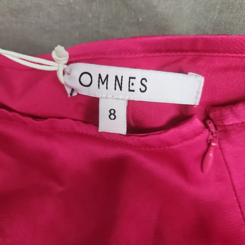 OMNES MADELYN MIDI SKIRT IN MAGENTA - UK 8
