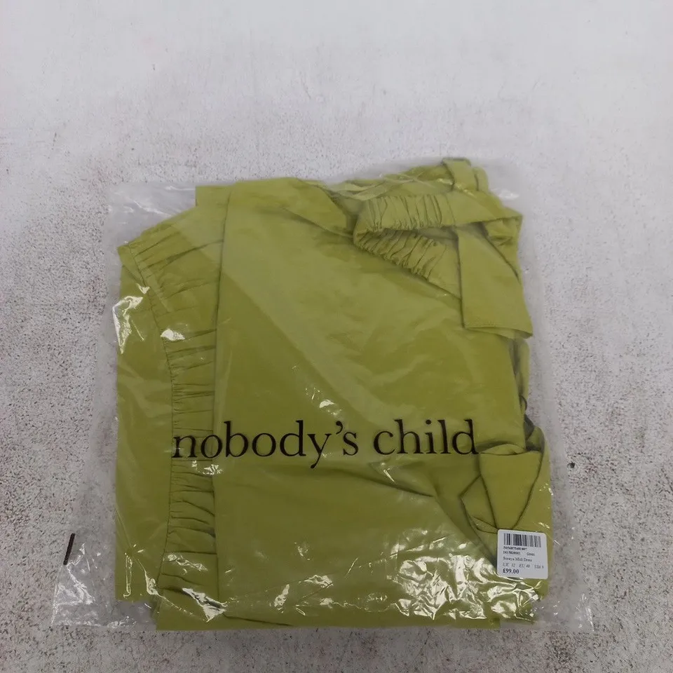 NOBODYS CHILD SORAYA MIDI DRESS – GREEN, UK 12