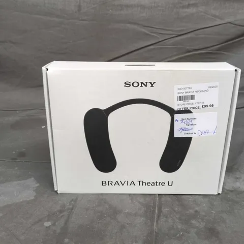 SONY BRAVIA THEATRE U NECKBAND HEADPHONES BOXED