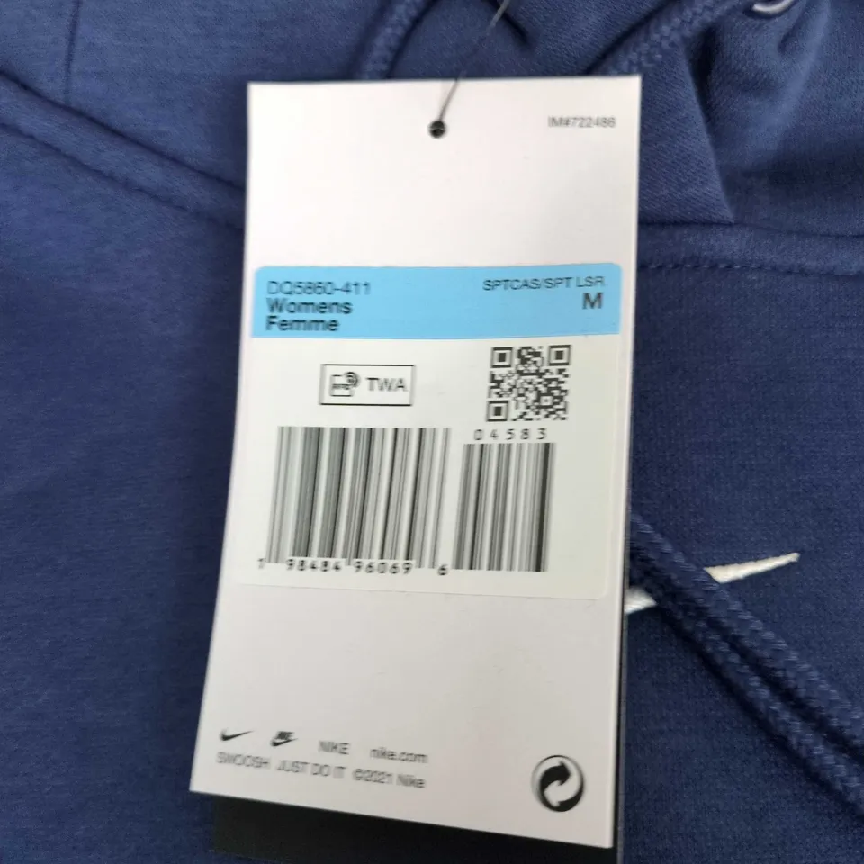 NIKE WOMENS HOODIE – BLUE, SIZE M