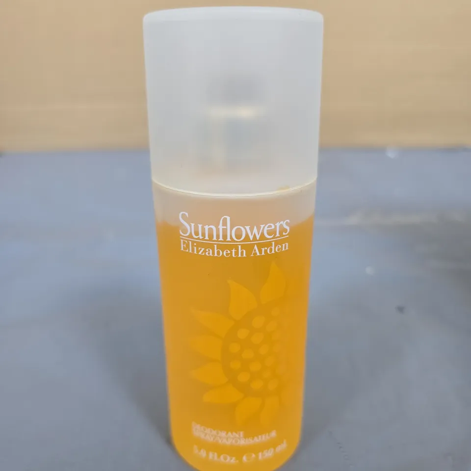 BOX OF APPROXIMATELY 20 ELIZABETH ARDEN SUNFLOWERS DEODORANT SPRAYS (150 ML) - COLLECTION ONLY	
