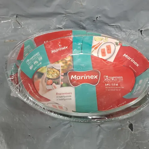 MARINEX SET OF 2 OVAL DISHES - COLLECTION ONLY