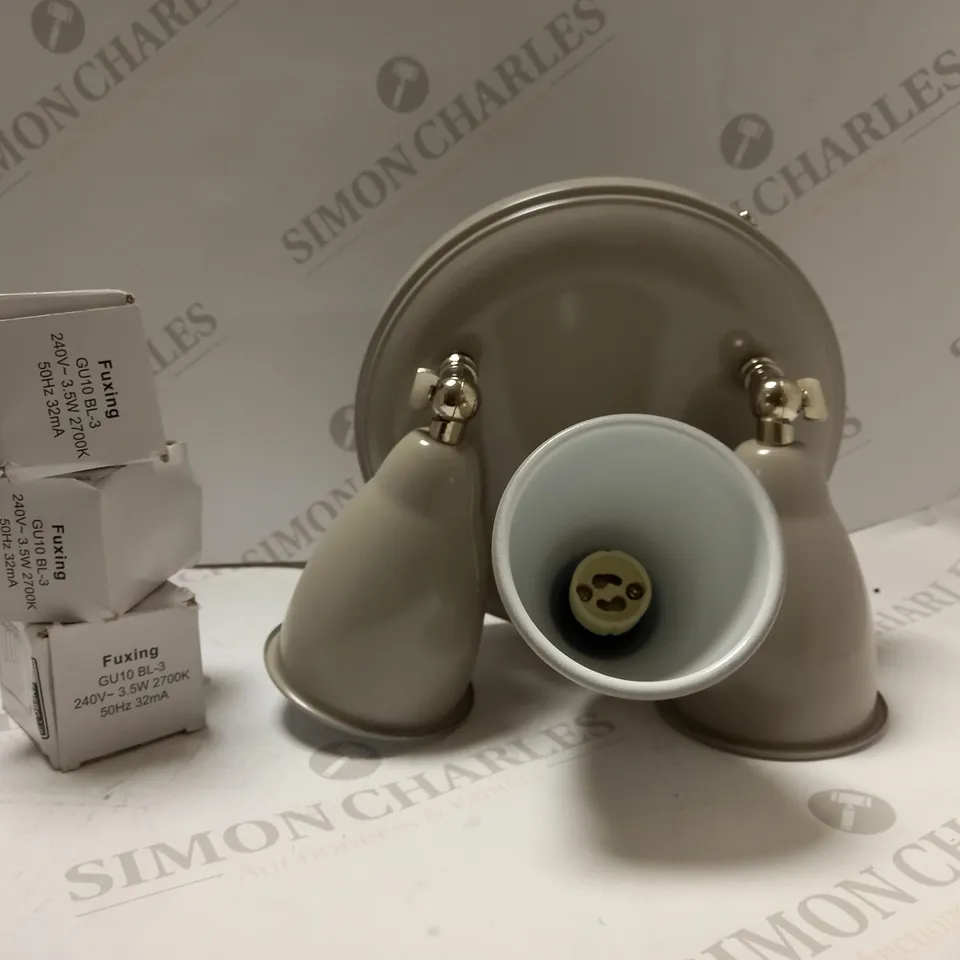 JHON LEWIS PLYMOUTH 3 LIGHT SPOTLIGHT PLATE CEILING LIGHT