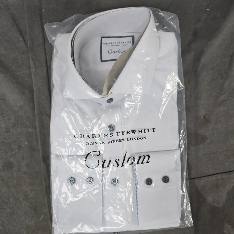 CHARLES TYRWHITT CUSTOM SHIRT IN WHITE SIZE UNSPECIFIED